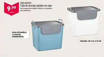 ALDI Home Creation Cubo de reciclaje apilable con tapa oferta