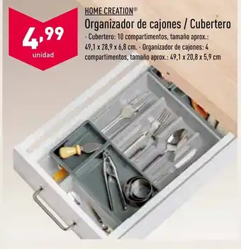 ALDI Home Creation Organizador de cajones/Cubertero oferta