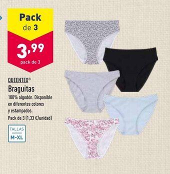 ALDI Queentex Braguitas oferta