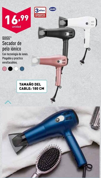 ALDI Quigg Secador de pelo iónico oferta