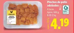 Lidl Pinchos de pollo adobados oferta