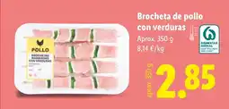 Lidl Brocheta de pollo con verduras oferta