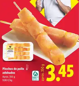 Lidl Pinchos de pollo adobados oferta