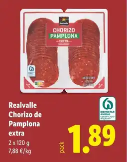 Lidl Realvalle Chorizo de Pamplona extra oferta