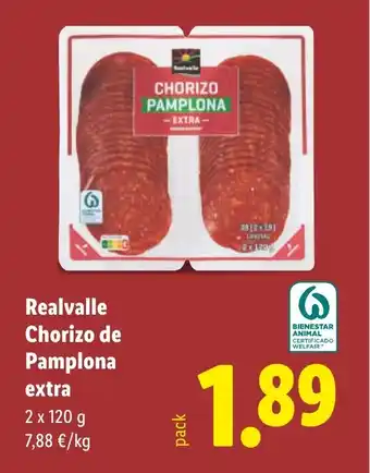 Lidl Realvalle Chorizo de Pamplona extra oferta