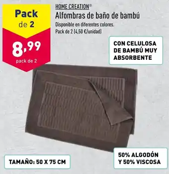 ALDI Home Creation Alfombras de baño de bambú oferta
