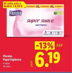 Lidl Floralys Papel higiénico oferta