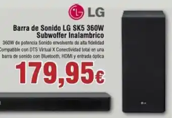FROIZ LG Barra de Sonido Sk5 360W Subwoffer Inalambrico oferta