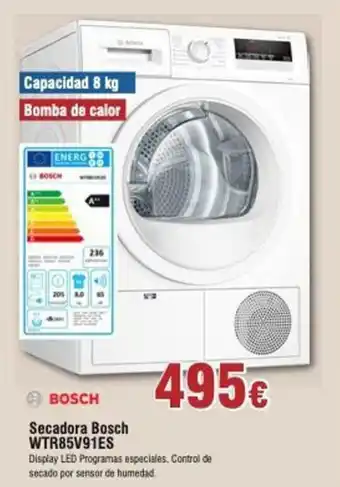 FROIZ Bosch Secadora WTR85V91ES oferta