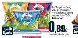 Unide Market MIMAFLOR Lechuga iceberg ensalada 4 estaciones o mezclum oferta