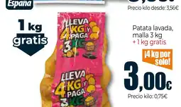 Unide Market Patata lavada, malla oferta
