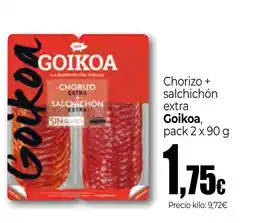 Unide Market GOIKOA Chorizo + salchichón extra Goikoa oferta