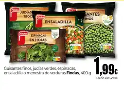 Unide Market FINDUS Guisantes finos, judías verdes, espinacas, ensaladilla o menestra de verduras oferta