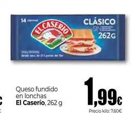 Unide Market EL CASERIO Queso fundido en lonchas oferta