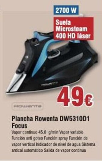 FROIZ Rowenta Plancha DW5310D1 Focus oferta
