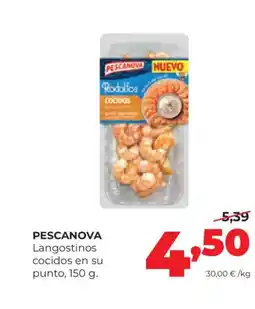 Alimerka PESCANOVA Langostinos cocidos en su punto oferta