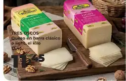 Alimerka TRES OSCOS Queso en barra clásico o light oferta