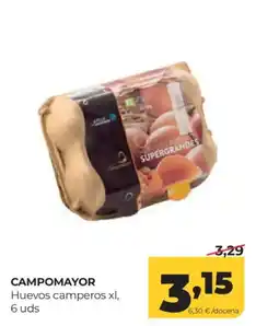 Alimerka CAMPOMAYOR Huevos camperos xl, 6 uds oferta