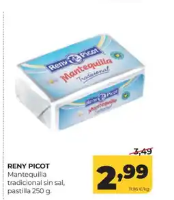 Alimerka RENY PICOT Mantequilla tradicional sin sal, pastilla oferta