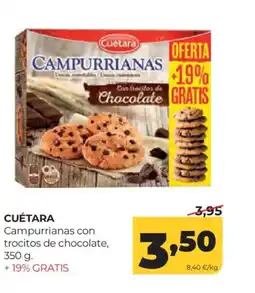 Alimerka CUÉTARA Campurrianas con trocitos de chocolate oferta