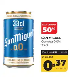 Alimerka SAN MIGUEL Cerveza 0,0%, oferta