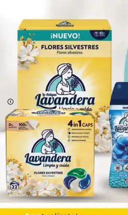 Alimerka LA ANTIGUA LAVANDERA Detergente en polvo flores silvestres o esencia floral 4 en 1, 40 lavados, 22 cápsulas oferta