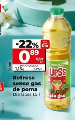 Dia DIA UPSS Refresc sense gas de poma oferta