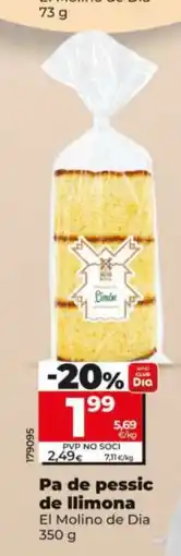 Dia EL MOLINO DE DIA Pa de pessic de llimona oferta
