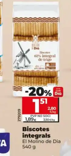 Dia EL MOLINO DE DIA Biscotes integrals oferta