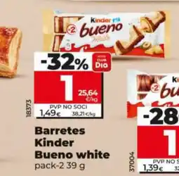 Dia Barretes Kinder Bueno white oferta