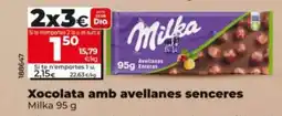 Dia MILKA Xocolata amb avellanes senceres oferta
