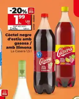 Dia LA CASERA Còctel negre d'estiu amb gasosa / amb llimona oferta
