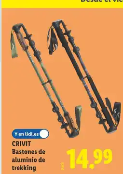 Lidl CRIVIT Bastones de aluminio de trekking oferta