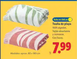 Lidl Toalla de playa oferta