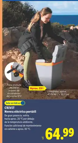 Lidl CRIVIT Nevera eléctrica portátil oferta