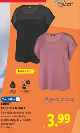 Lidl CRIVIT Camiseta técnica oferta