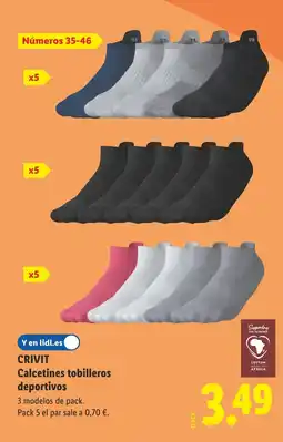 Lidl CRIVIT Calcetines tobilleros deportivos oferta