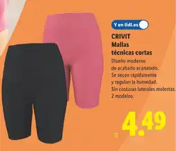 Lidl CRIVIT Mallas técnicas cortas oferta