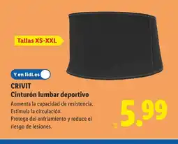 Lidl CRIVIT Cinturón lumbar deportivo oferta