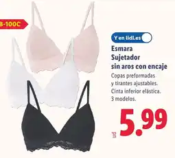 Lidl ESMARA Sujetador sin aros con encaje oferta