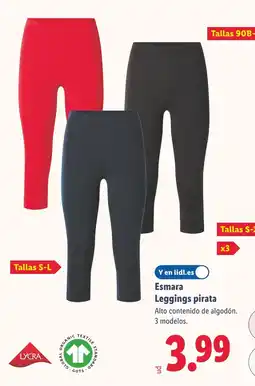 Lidl ESMARA Leggings pirata oferta