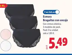 Lidl ESMARA Braguitas con encaje oferta