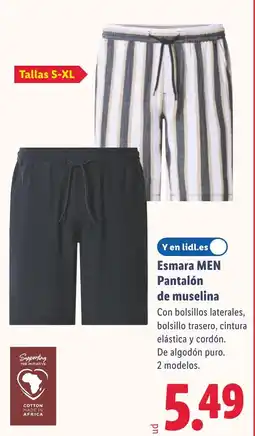 Lidl ESMARA MEN Pantalón de muselina oferta