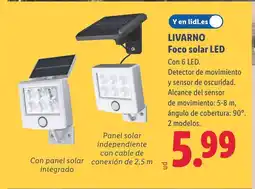 Lidl LIVARNO Foco solar LED oferta