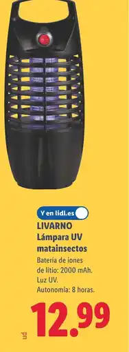 Lidl LIVARNO Lámpara UV matainsectos oferta