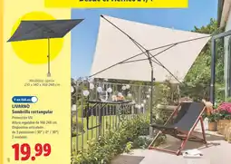 Lidl LIVARNO Sombrilla rectangular oferta