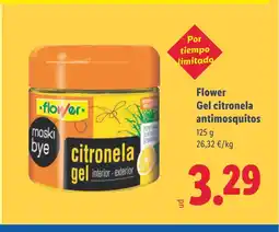 Lidl FLOWER Gel citronela antimosquitos oferta