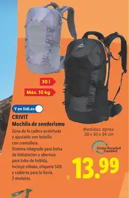 Lidl CRIVIT Mochila de senderismo oferta
