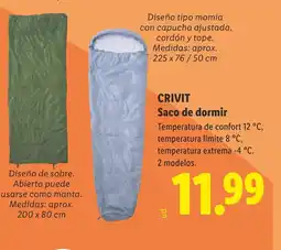 Lidl CRIVIT Saco de dormir oferta