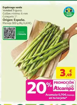 Alcampo Espárrago verde oferta